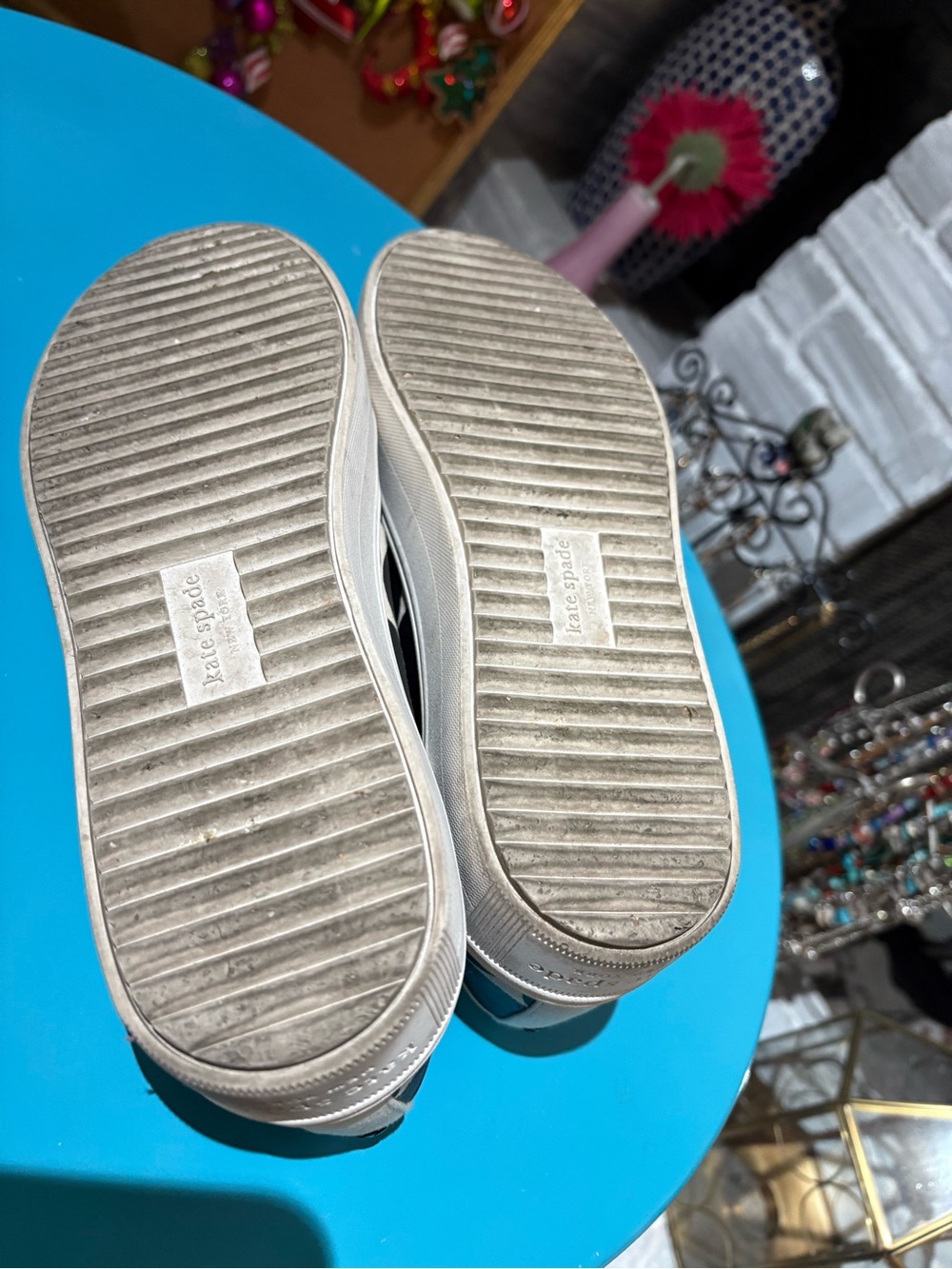 Kate Spade Black & White Polka Dot Canvas Sneakers - Picture 5 of 5
